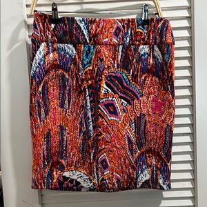 Bebe sz M multi-colored mini skirt stretch